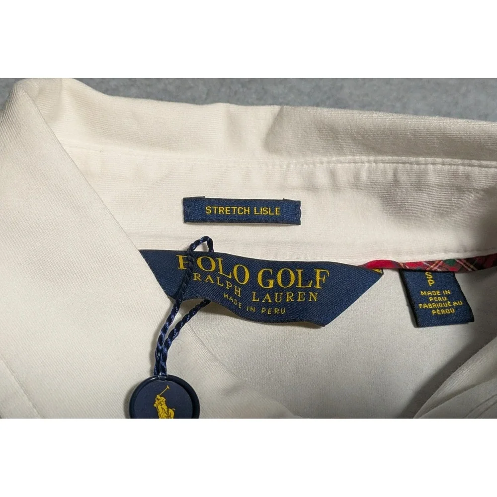 Polo Golf Ralph Lauren Men's‎ White Stretch Lisle Wyndham Golf Polo Size Small